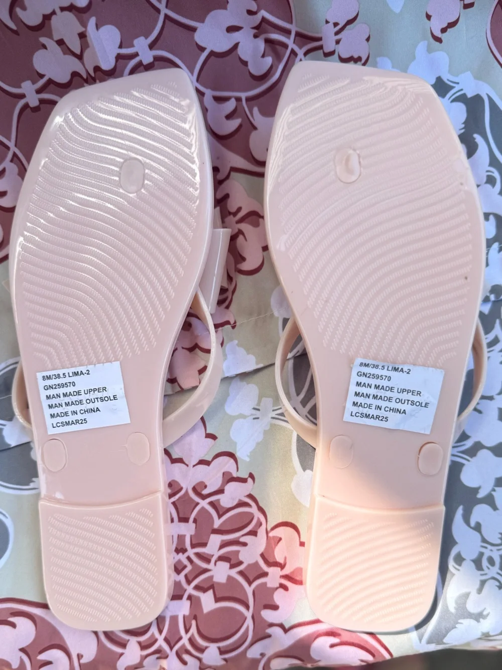 BCBGeneration Lima-2 Pink Bow Jelly Flip Flop Sandals